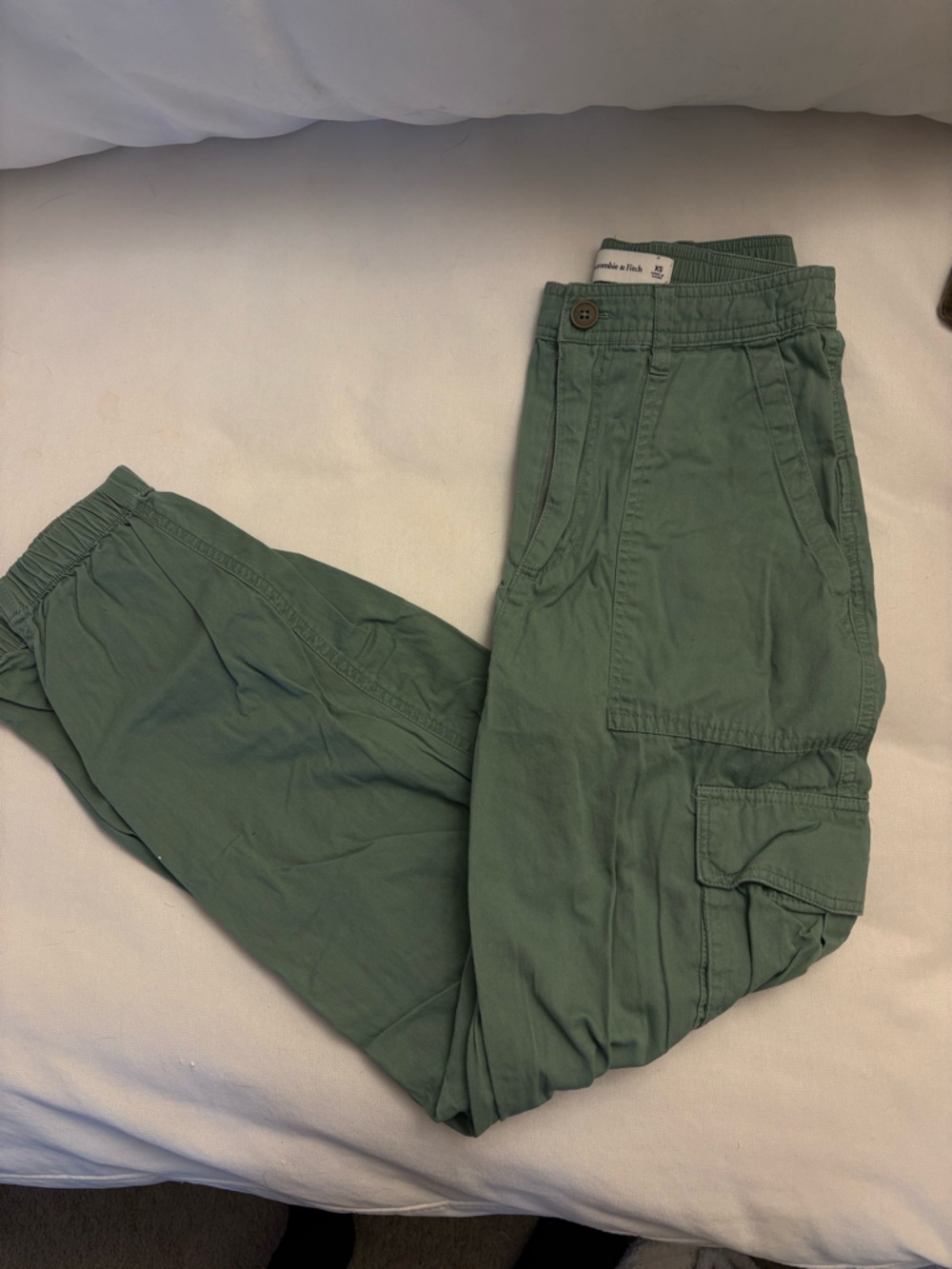 Abercrombie and Fitch Green Cargo Jogger Pants